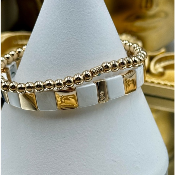 🆕 ROXANNE ASSOULIN 🧿 NWOT Mrs. Duo Bracelets - Set of 2 - PERFECT FOR BRIDES - Picture 7 of 16